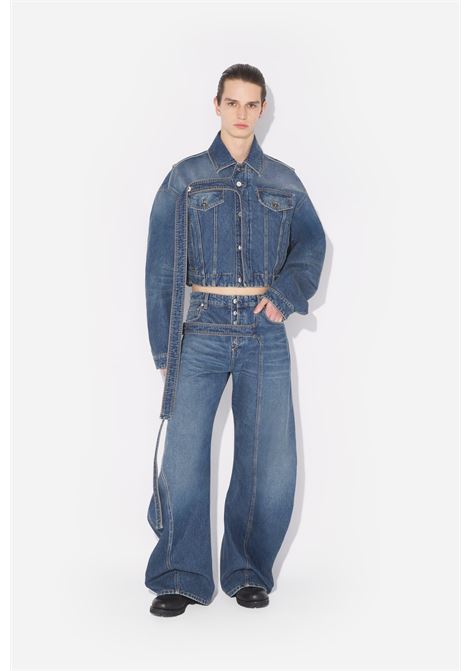 jeans denim strap donna blu JEAN PAUL GAULTIER | 25/03-W-TR009-D02457